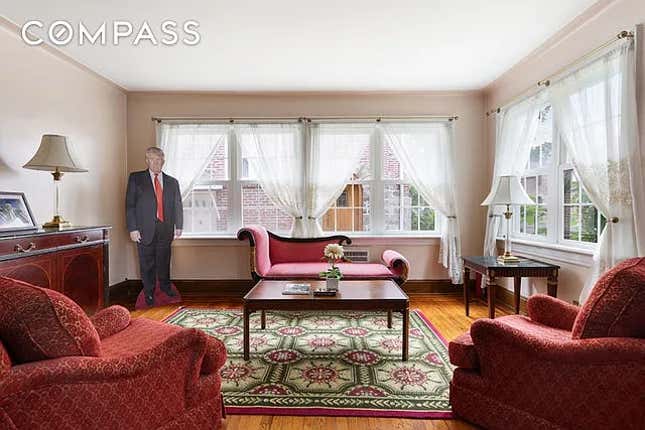 Image for article titled Trump&#39;s childhood home sells for a 61% loss — feral cats not included