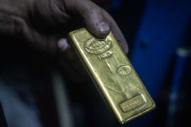 Image for article titled Gold is surging and it's freaking out the markets. Here's what to know