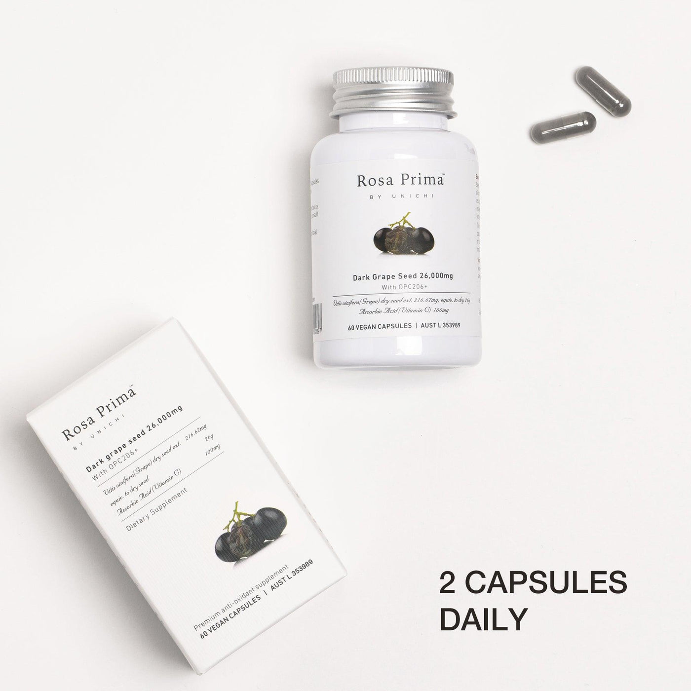 Unichi Rosa Prima Dark Grape Seed 26000mg with OPC206+ - Unichi Wellness