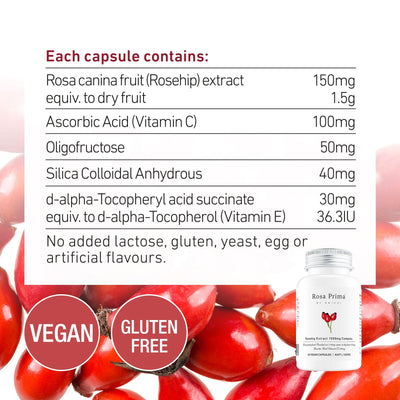 Unichi Rosa Prima Rosehip Extract 1500MG Complex - Unichi Wellness